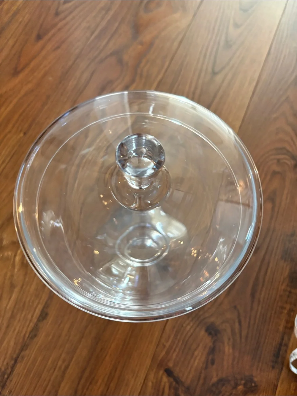 Clear Glass Covered Pedestal Candy Jar - Transparent